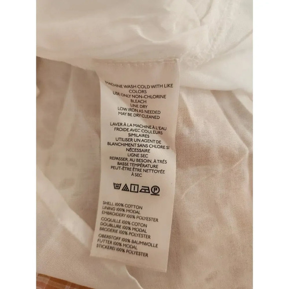 NWT Anthropologie Puff-Sleeve Eyelet Midi Dress Size SP Petites Yellow #9H414 - Picture 12 of 13